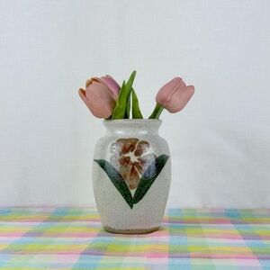 Floral Motif Studio Pottery Vase